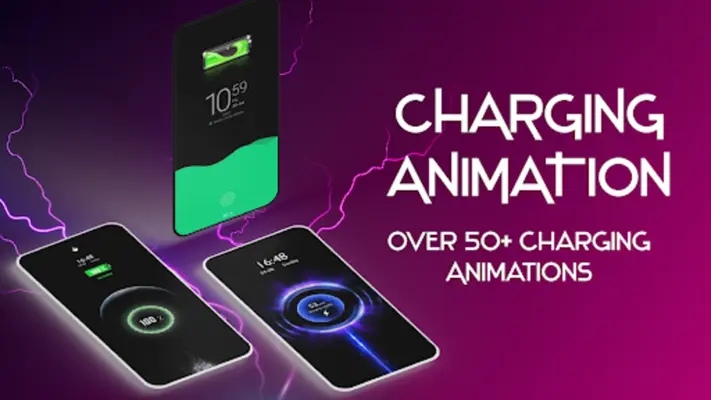 Battery Charging Animation 4D android App screenshot 0