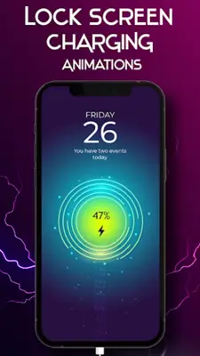 Battery Charging Animation 4D android App screenshot 1
